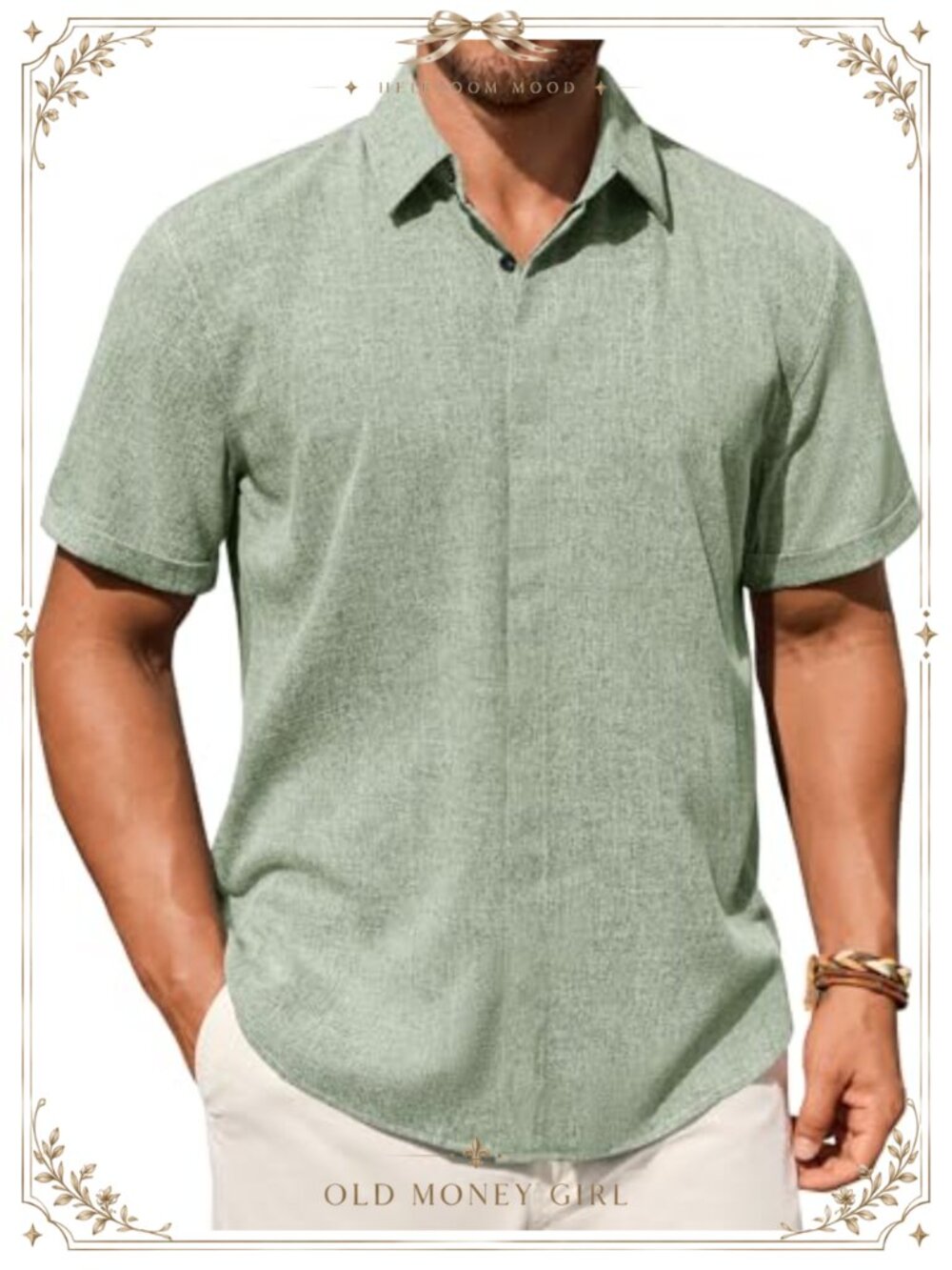 Mens Linen Blend Short Sleeve Button Down Shirt Casual Summer Beach